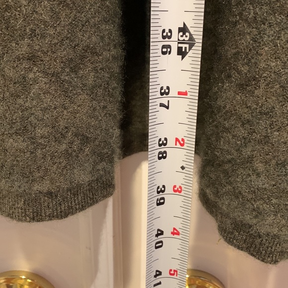 Soft by Naadam 100% Cashmere Cascade Front Long Vest Olive 1X, EUC - Picture 7 of 7